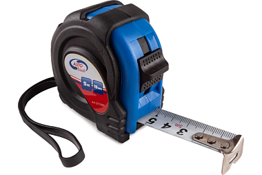 Рулетка Autovirazh обрезиненный корпус 5 м*19 мм AV-271050