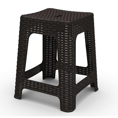 Табурет InGreen Rattan квадратный горьк шоколад 363*363*448 мм ING6181ГШК