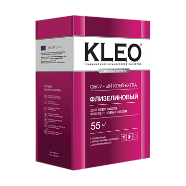 Клей Kleo Extra 55 для флизелиновых обоев сыпучий