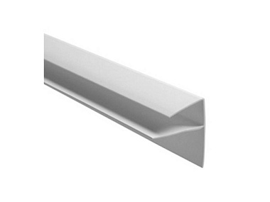 Профиль Идеал Ламини F образный для панелей ПВХ Белый глянцевый/001-G 8 мм 3,0 м П8-Ф 001-0 БЕЛ-Г