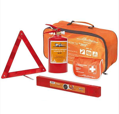 Набор автомобилиста Airline Эко огнетушитель ОП-1, аптечка, знак аварийной остановки ANA-00