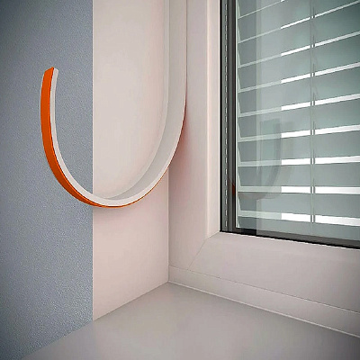 Нащельник 30 мм самоклеящийся белый 3 м/упаковка