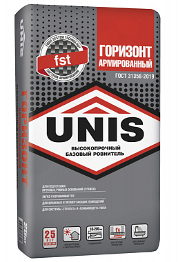Ровнитель Юнис Горизонт армированный от 10 до 200 мм 25 кг