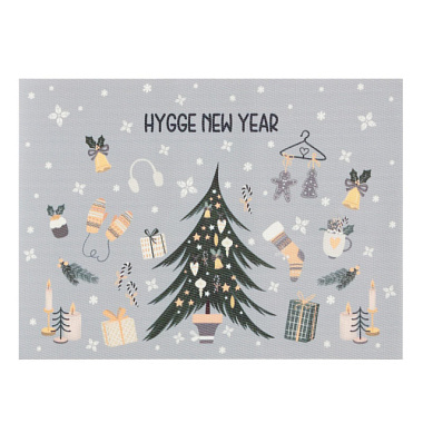 Салфетка Новогодняя на стол Доляна Hygge New Year ПВХ 40*29 см 6851501