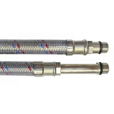 Подводка для смесителя Krafter Luxe силиконовая оболочка 120 см пара KRLux907