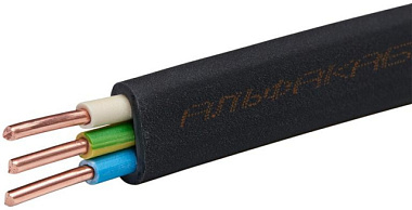 Кабель Альфакабель ВВГ-Пнг(А) 3*2,5 ОК N PE 0,66 кВ бухта 5 м 65549 ак*