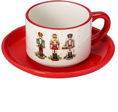 Пара чайная Доляна Щелкунчик чашка 220 мл+блюдце d=15 см 9569570