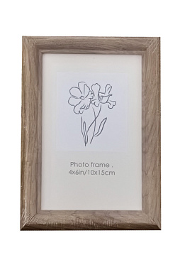 Фоторамка декоративная Хоум из пластика со стеклом темно-коричневый 10*15 см 4630270094926