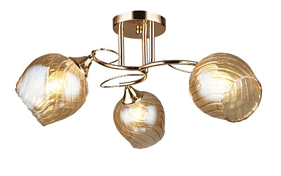 Люстра потолочная Milosh Gold Е27 3*60Вт H230*D500 мм 0669CL-3GD
