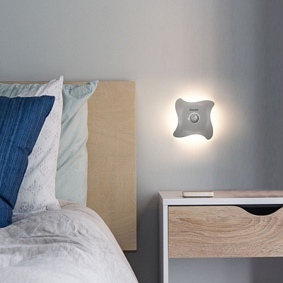 Светильник-ночник Feron 0.8w 3*ААА светодиодный с выключателем белый FN2020