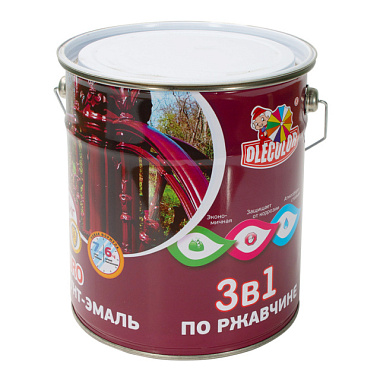 Грунт-эмаль Olecolor по ржавчине белый 0,4 кг