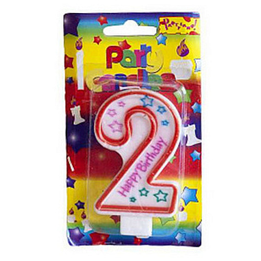 Свеча Flatel цифра в торт 2 базовый МС-1903284-2