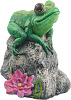 Фигура Лягушка на камне Ф043