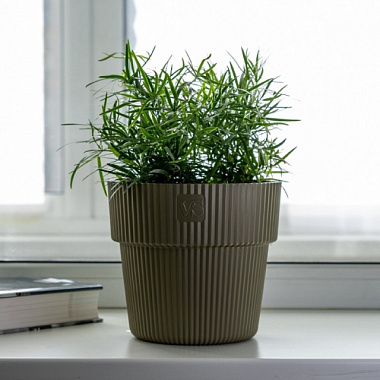 Горшок VipSet Алемар с дренажной системой оливка 8,2 л АМА-8,2-14