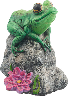 Фигура Лягушка на камне Ф043