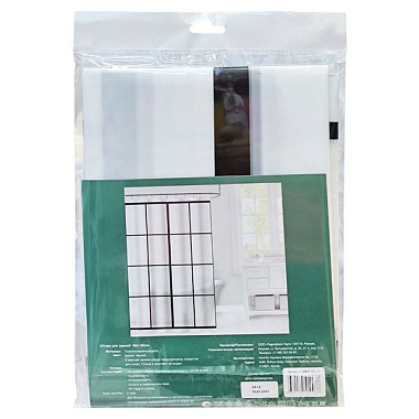 Штора для ванной Swensa Wind белый/черный 180*180 см SWC-50-31***