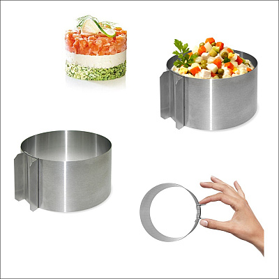 Кулинарная форма Мультидом Круг регул. 6-10 см AN8-8