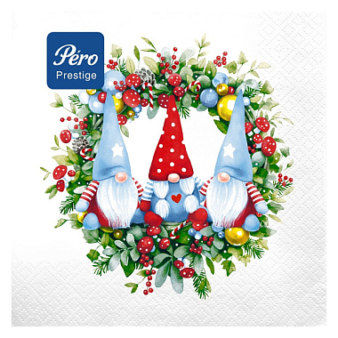 Салфетки Pero Prestige НГ Хранители рождества 3-х слойные 33*33 см 20 л 2944