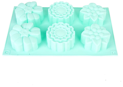 Форма для выпечки Nouvelle Daily Цветочный хоровод силикон 6 ячеек 7*7*3,5см/27*17*3,5 см 4в 9902615