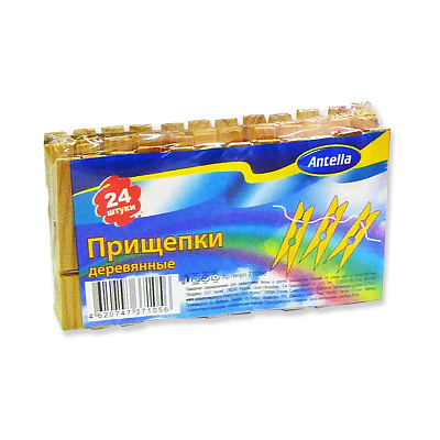 Прищепки Антелла деревянные 24 шт 71056