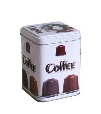 Банка для хранения сыпучих продуктов Flatel металл 80*80*100 мм MC-1904192