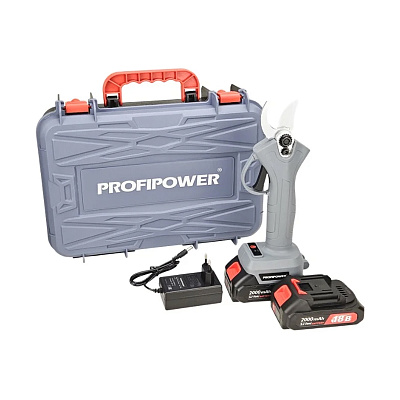 Секатор садовый Profipower MKGSP-18V аккумул/бесщеточный Li-ion-2шт 2.0Ач З/У зап лезвие E0099