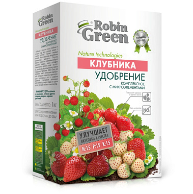 Удобрение Робин Грин минеральное для Клубники с микроэлементами в коробке 1 кг Of000100644