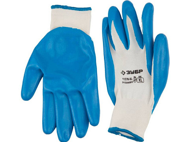 Перчатки Зубр Мастер маслостойкие для точных работ с нитриловым покрытием размер L