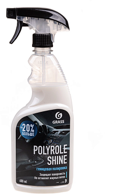 Полироль Grass Polyrole Shine для пластика, кожи и резины глянцевая триггер 0,6 л 110388