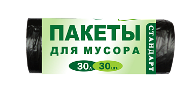 Мешки для мусора Green House Стандарт 30 л 30 шт рулон**