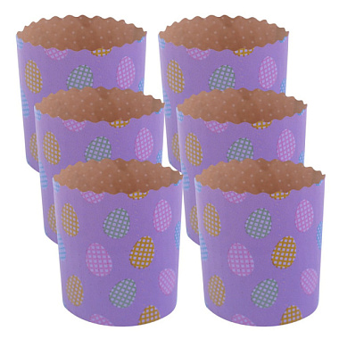 Форма для выпечки кулича Мультидом Яйца бумажная 7*8,5 см 6 шт МТ8-233