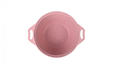 Кастрюля Kukmara Trendy style rose антипригарная литая со стеклянной крышкой 2 л к21tsr