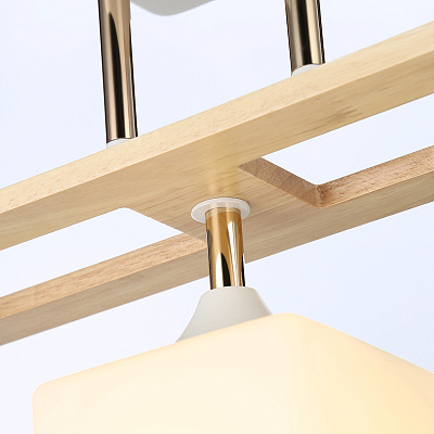 Люстра Ambrella TR9505/3 WH/FGD/FR белый/золото/белый матов. E27/3 max 40W 620*100*290