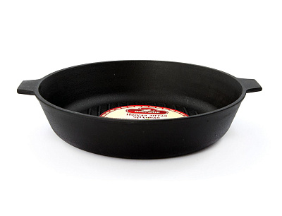 Сковорода гриль Добрыня чугунная две ушки 28*6 см DO-3324