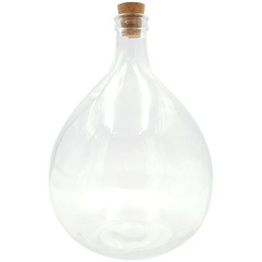 Бутыль Дамижана прозрачная с пробкой 5 л 82-005-КП38