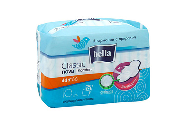 Гигиенические прокладки BELLA Classic Nova Komfort drainette БЛ 10 шт.