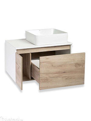 Тумба Runo Бари 80 подвесная крафт дуб *