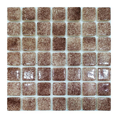 Мозаика Росмозаика Смальта микс коричневый 32*32 см 21*21 мм MC 5267