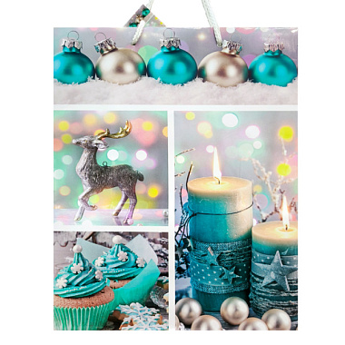 Пакет Антелла НГ бумажный подарочный L 26*32,4*12,7 см 27765