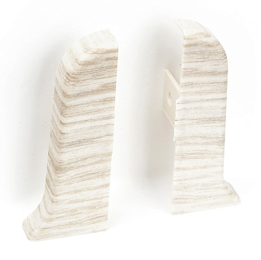 Заглушка Rico Leo для плинтуса ПВХ 112 Ясень серый пара 56 мм