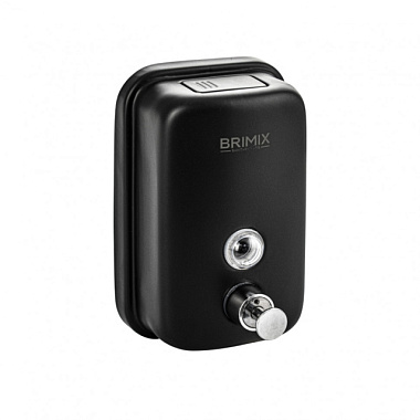 Дозатор Brimix жидкого мыла настенный металл с глазком из нерж стали черный 500 мл SUS 304 6181***