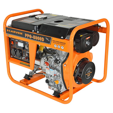 Генератор дизельный Carver PPG- 5000D LT-178F 3,3/3,6 кВт 220В бак 12,5 л 01.020.00050
