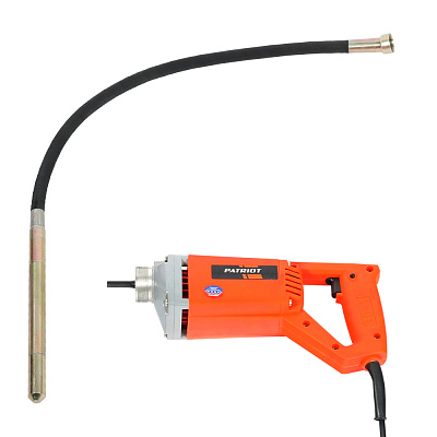 Вибратор глубинный Patriot CV 100 для бетона с гибким валом и булавой в комп. мощ. 1000 Вт 130301100