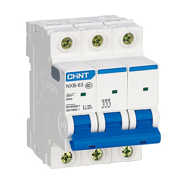 Выключатель Chint автоматический модульный 3п C 20А 4.5кА NXB-63S (R) 296828