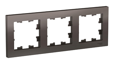 Рамка Systeme Electric Atlasdesign трехпостовая универсальная мокко ATN000603