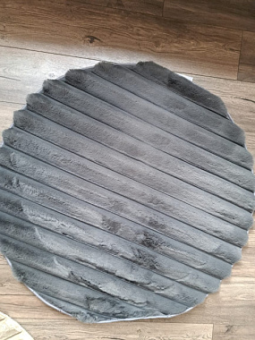 Ковер Rabbit fur Stripe 1*1 м Anthracite
