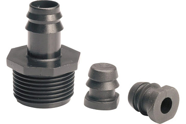 Набор соединителей GF для капельного шланга 1 резьбовая муфта, 2 концевые заглушки 2276