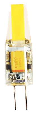 Лампа светодиодная General G4 12V 7W 4500K 4K 15*46 COB силикон BL5 661441