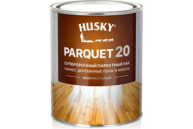 Лак Husky Parquet 20 паркетный суперпрочный полуматовый 0,9 л 30153