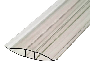 Профиль поликарбонатный Plastilux Hp соединительный Прозрачный 6 м*8 мм